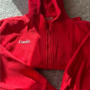 Comfrt Red Zipup Jacket